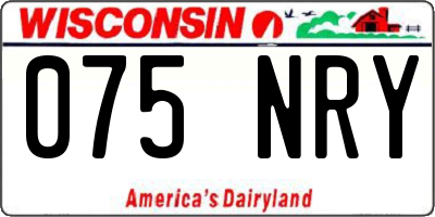WI license plate 075NRY