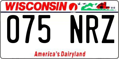 WI license plate 075NRZ