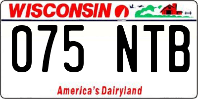 WI license plate 075NTB