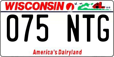 WI license plate 075NTG