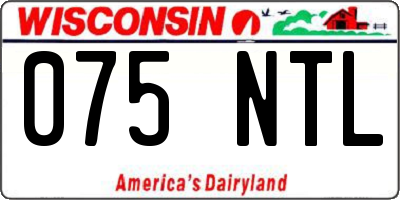 WI license plate 075NTL