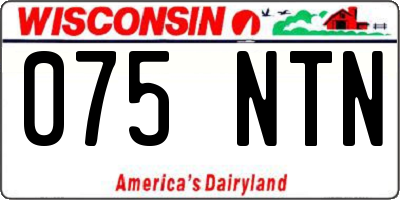 WI license plate 075NTN