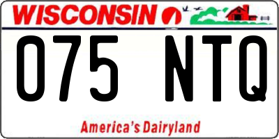 WI license plate 075NTQ