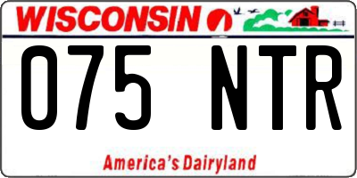 WI license plate 075NTR