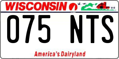 WI license plate 075NTS