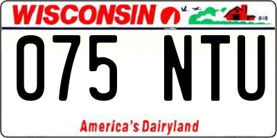 WI license plate 075NTU