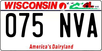 WI license plate 075NVA
