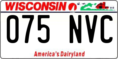WI license plate 075NVC
