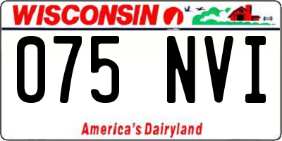 WI license plate 075NVI