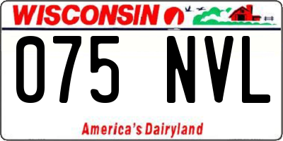 WI license plate 075NVL