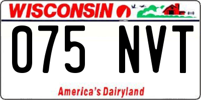 WI license plate 075NVT