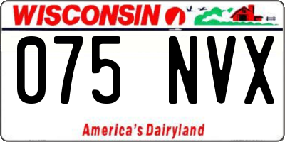 WI license plate 075NVX