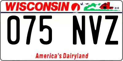 WI license plate 075NVZ