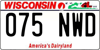 WI license plate 075NWD