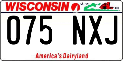 WI license plate 075NXJ