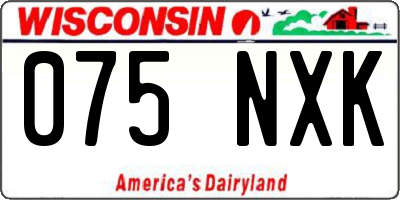WI license plate 075NXK
