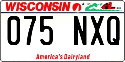 WI license plate 075NXQ