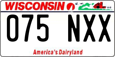 WI license plate 075NXX