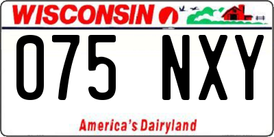 WI license plate 075NXY