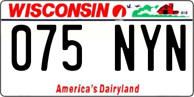 WI license plate 075NYN