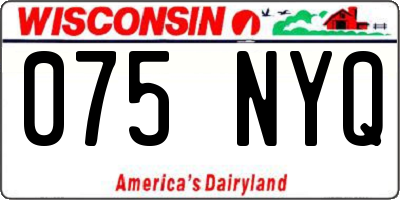 WI license plate 075NYQ