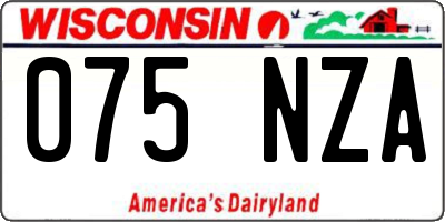 WI license plate 075NZA