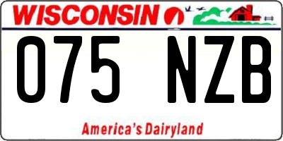 WI license plate 075NZB