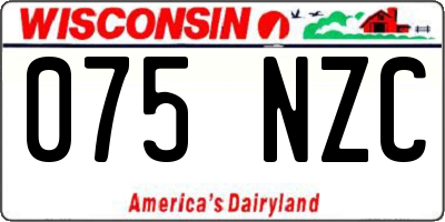 WI license plate 075NZC