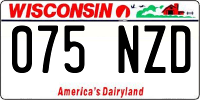 WI license plate 075NZD