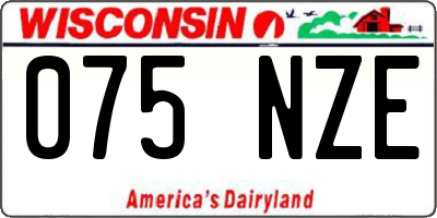WI license plate 075NZE