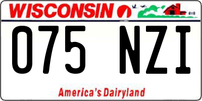 WI license plate 075NZI