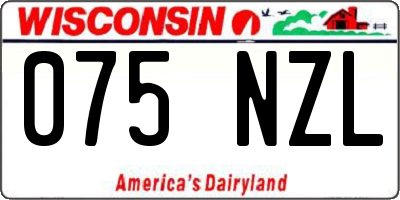 WI license plate 075NZL