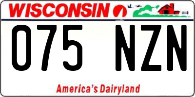WI license plate 075NZN
