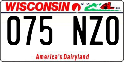 WI license plate 075NZO