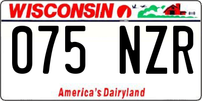 WI license plate 075NZR