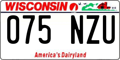 WI license plate 075NZU