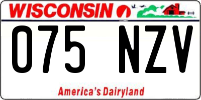 WI license plate 075NZV