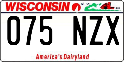 WI license plate 075NZX