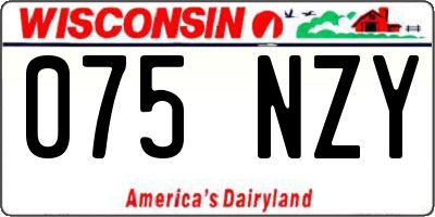 WI license plate 075NZY