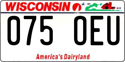 WI license plate 075OEU
