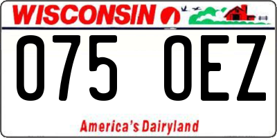 WI license plate 075OEZ