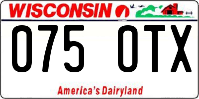 WI license plate 075OTX