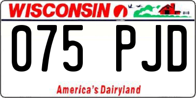 WI license plate 075PJD