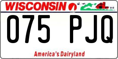 WI license plate 075PJQ