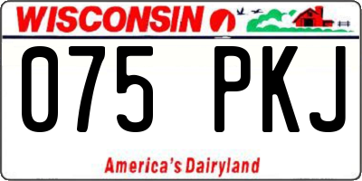 WI license plate 075PKJ