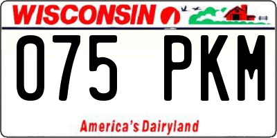 WI license plate 075PKM