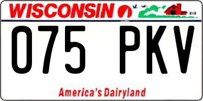 WI license plate 075PKV