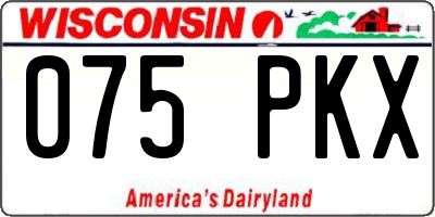 WI license plate 075PKX