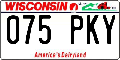 WI license plate 075PKY