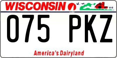WI license plate 075PKZ